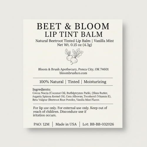 Beet & Bloom Label Card