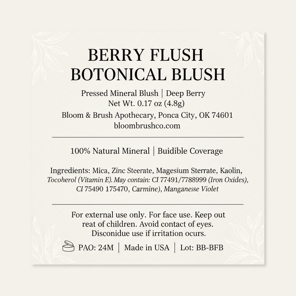 Berry Flush Label Card