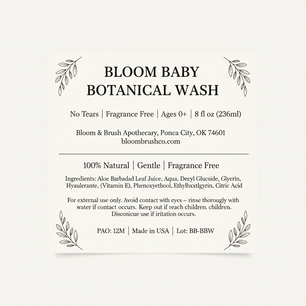 Bloom Baby Label Card