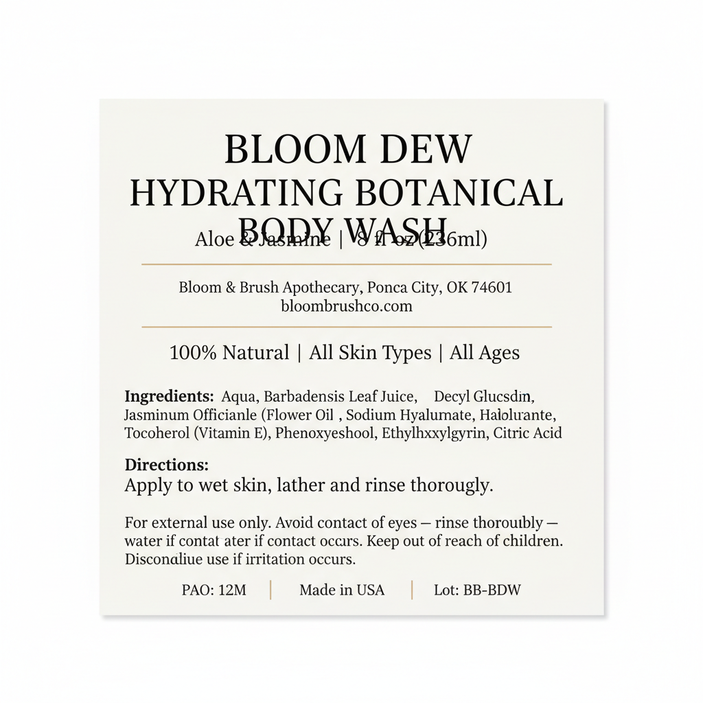 Bloom Dew Label Card