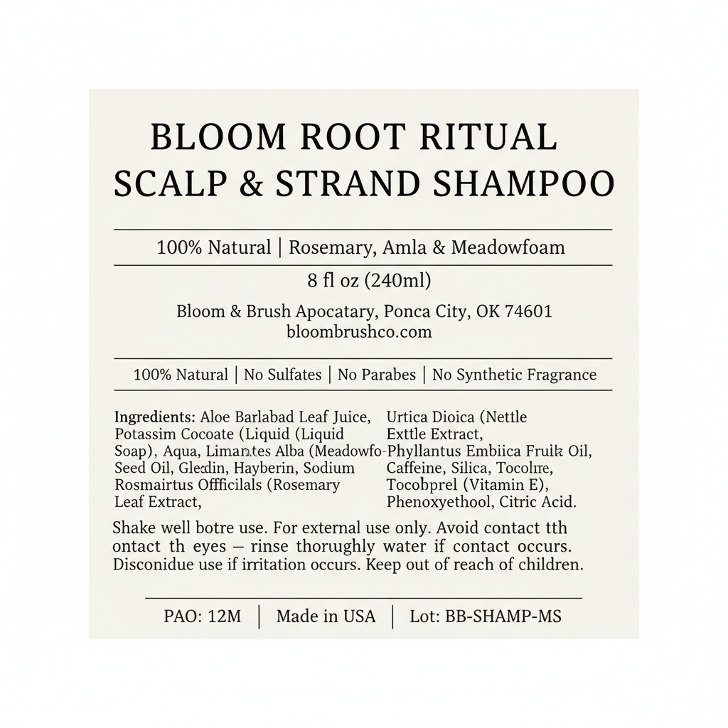 Bloom Root Ritual Label Card