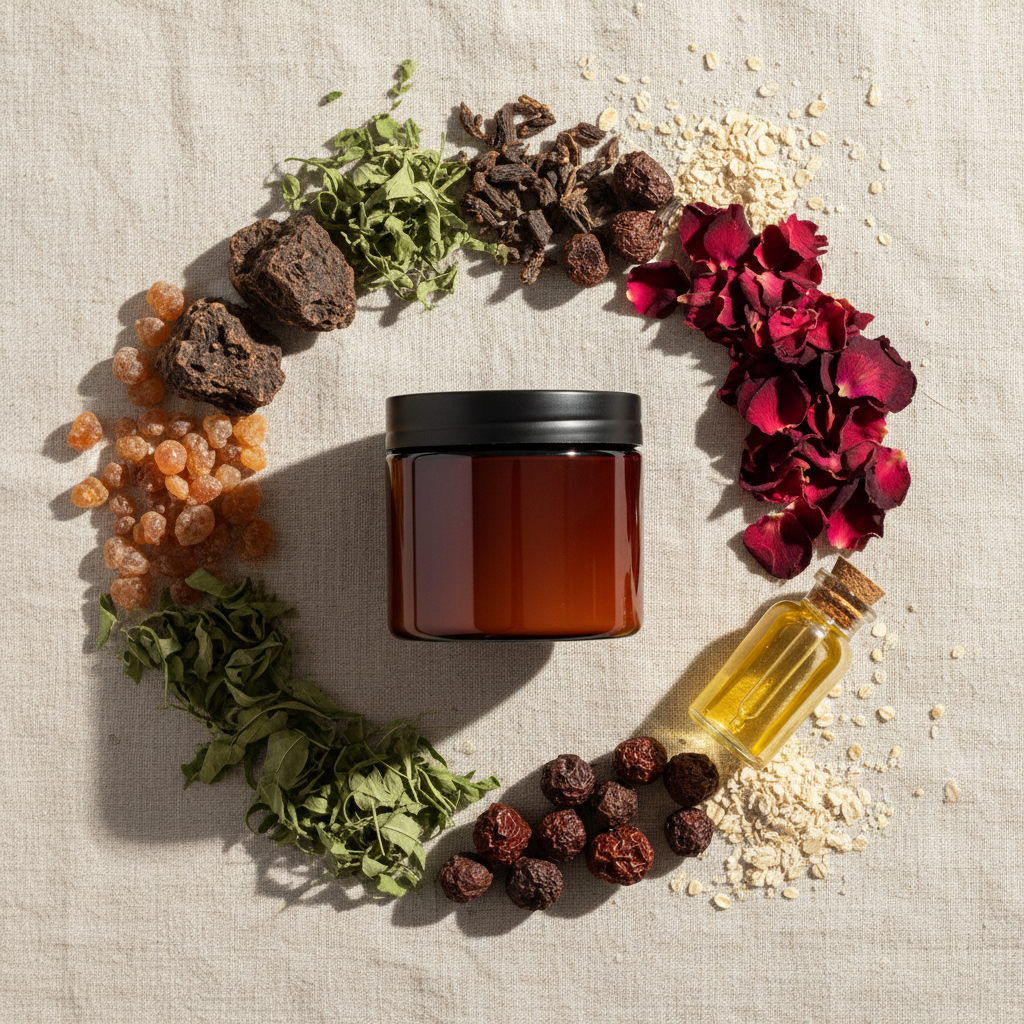 Botanical flat lay
