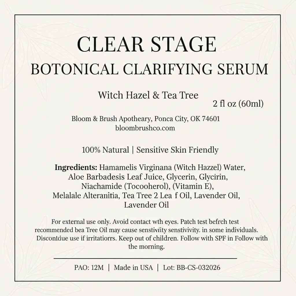 Clear Stage Label Card