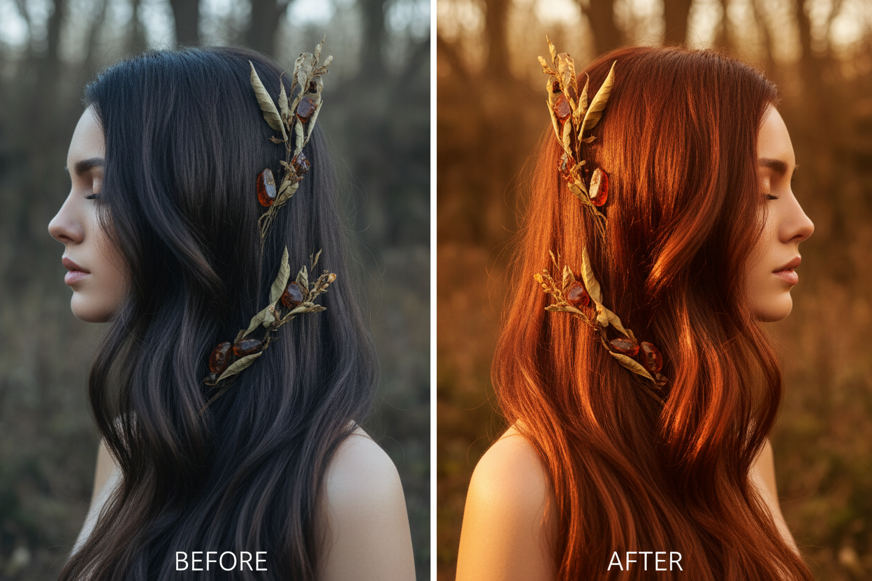 Copper Sunset Before & After