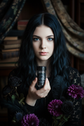 Dark Black Hair Blue Eyes Mystique Look