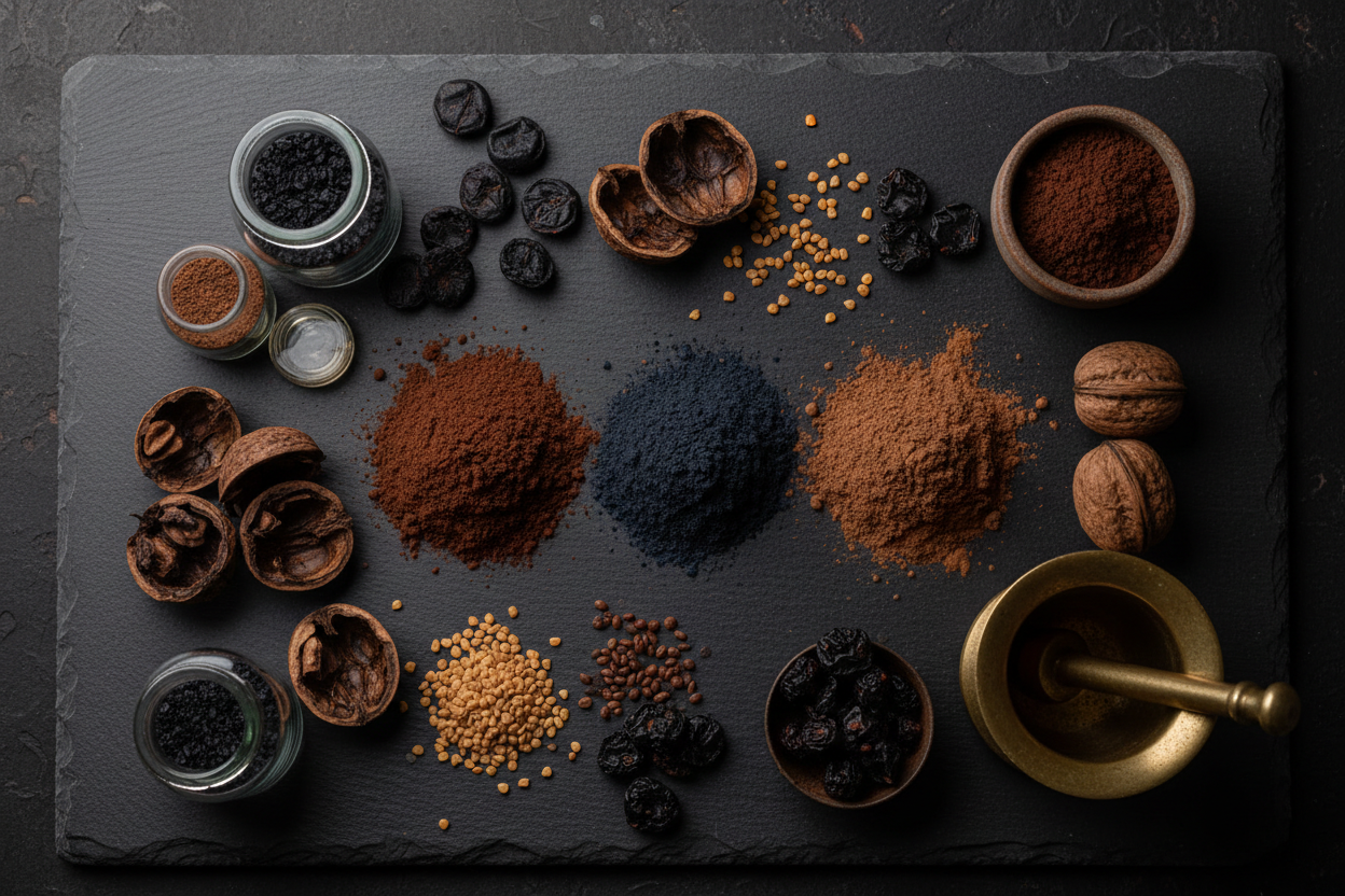 Dark Truffle Flat Lay