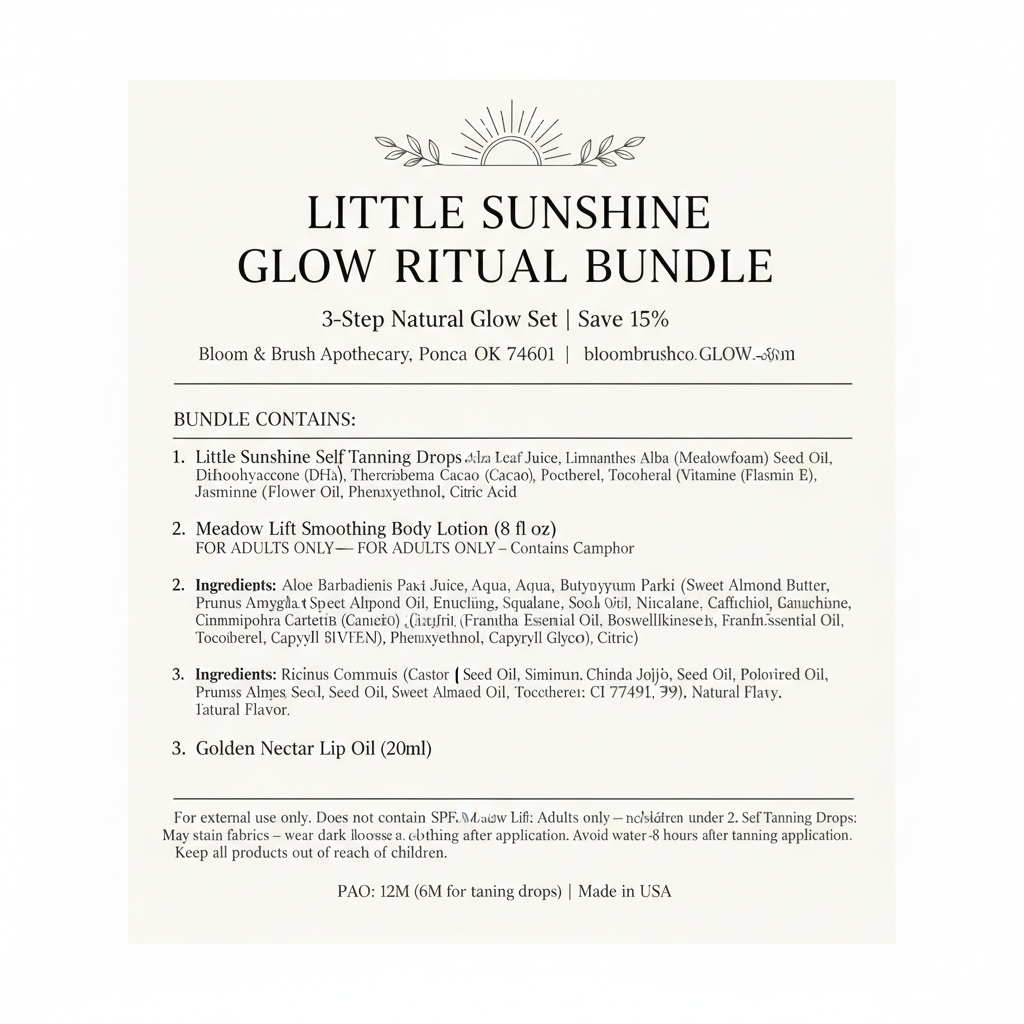 Glow Ritual Bundle Compliance Card