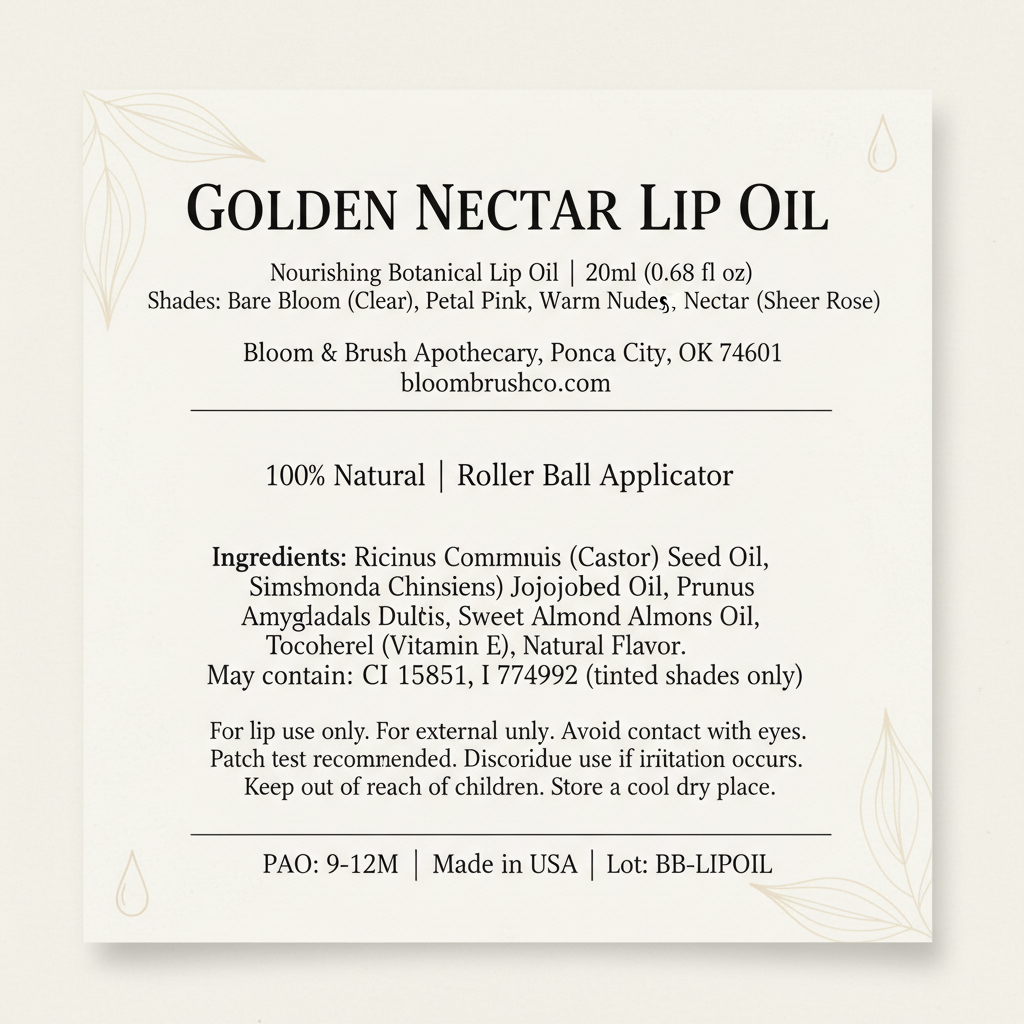 Golden Nectar Label Card