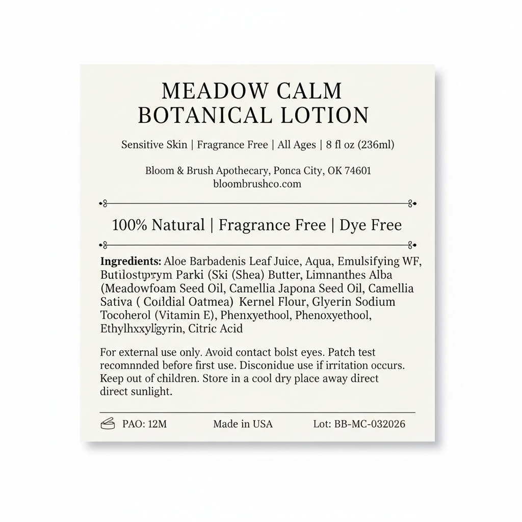 Meadow Calm Label Card