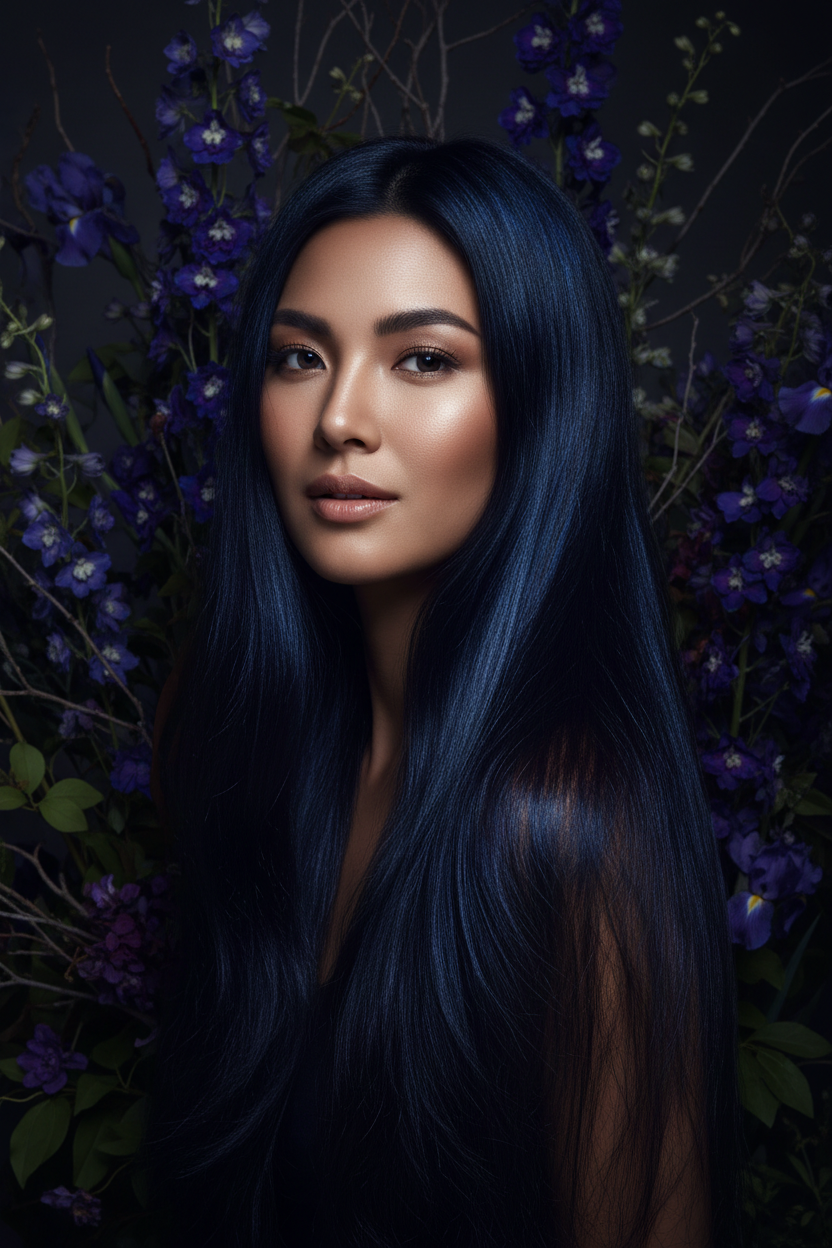 Midnight Black Hair