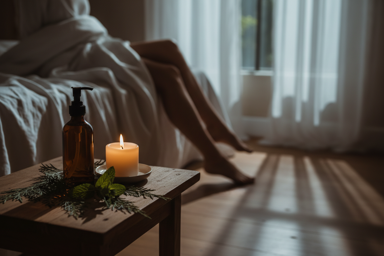 Nighttime Bedside Scene - Pump Bottle