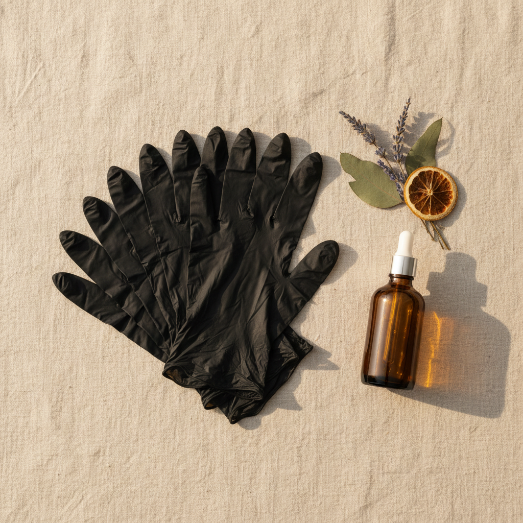 Nitrile Gloves Flat Lay