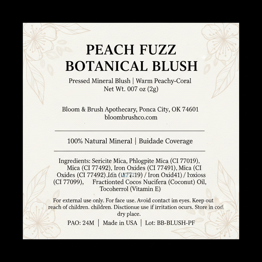 Peach Fuzz Label Card