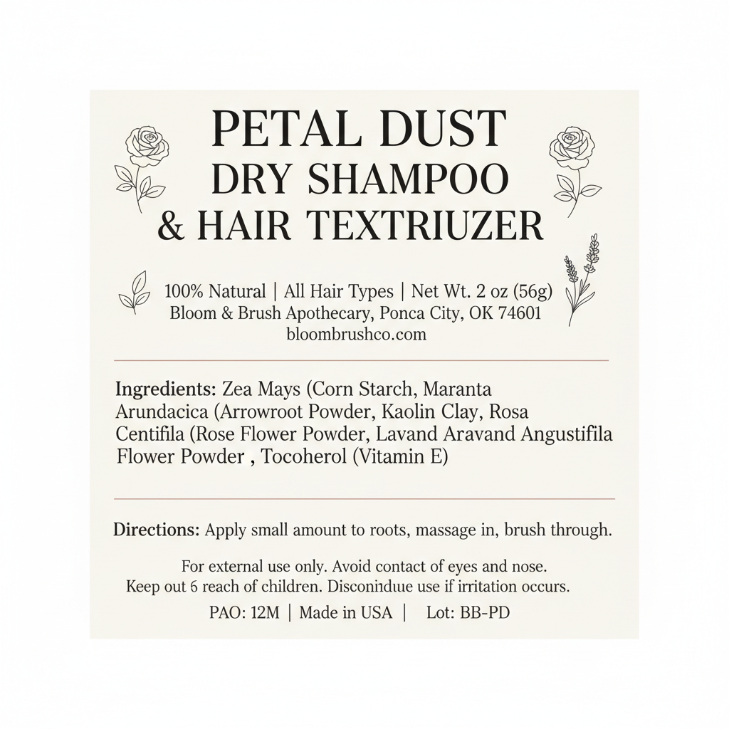 Petal Dust Label Card