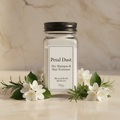 Petal Dust — Square Glass Spice Jar with Black Lid