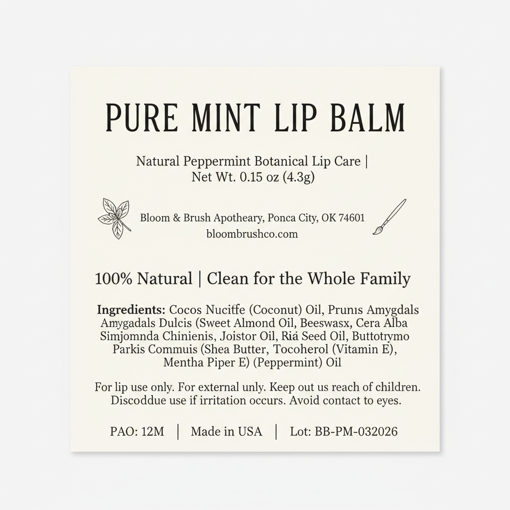 Pure Mint Label Card
