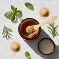 Scalp Scrub — Marble Flat Lay
