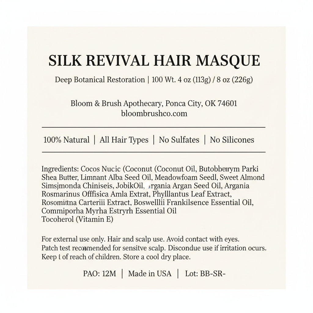 Silk Revival Label Card
