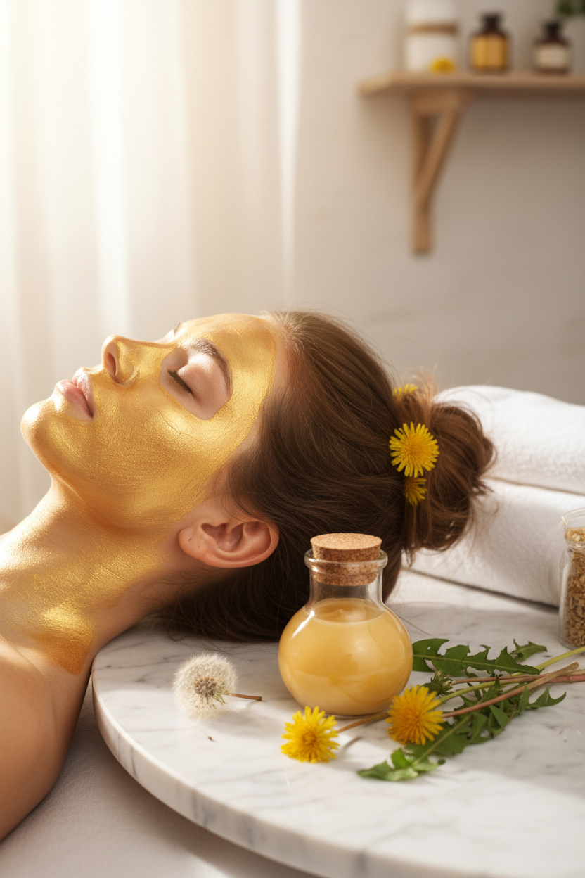 Sunshine Glow Mask — On Face