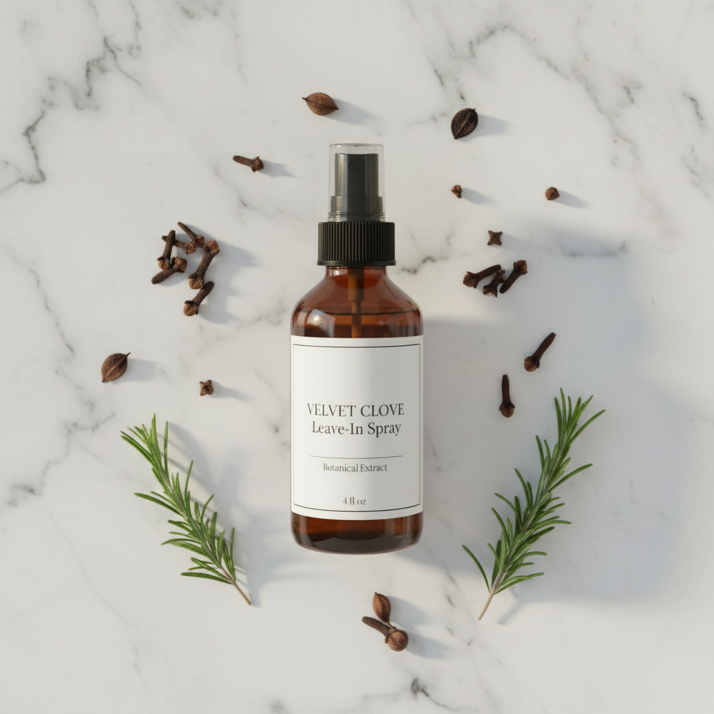 Velvet Clove Hair Serum Flat Lay