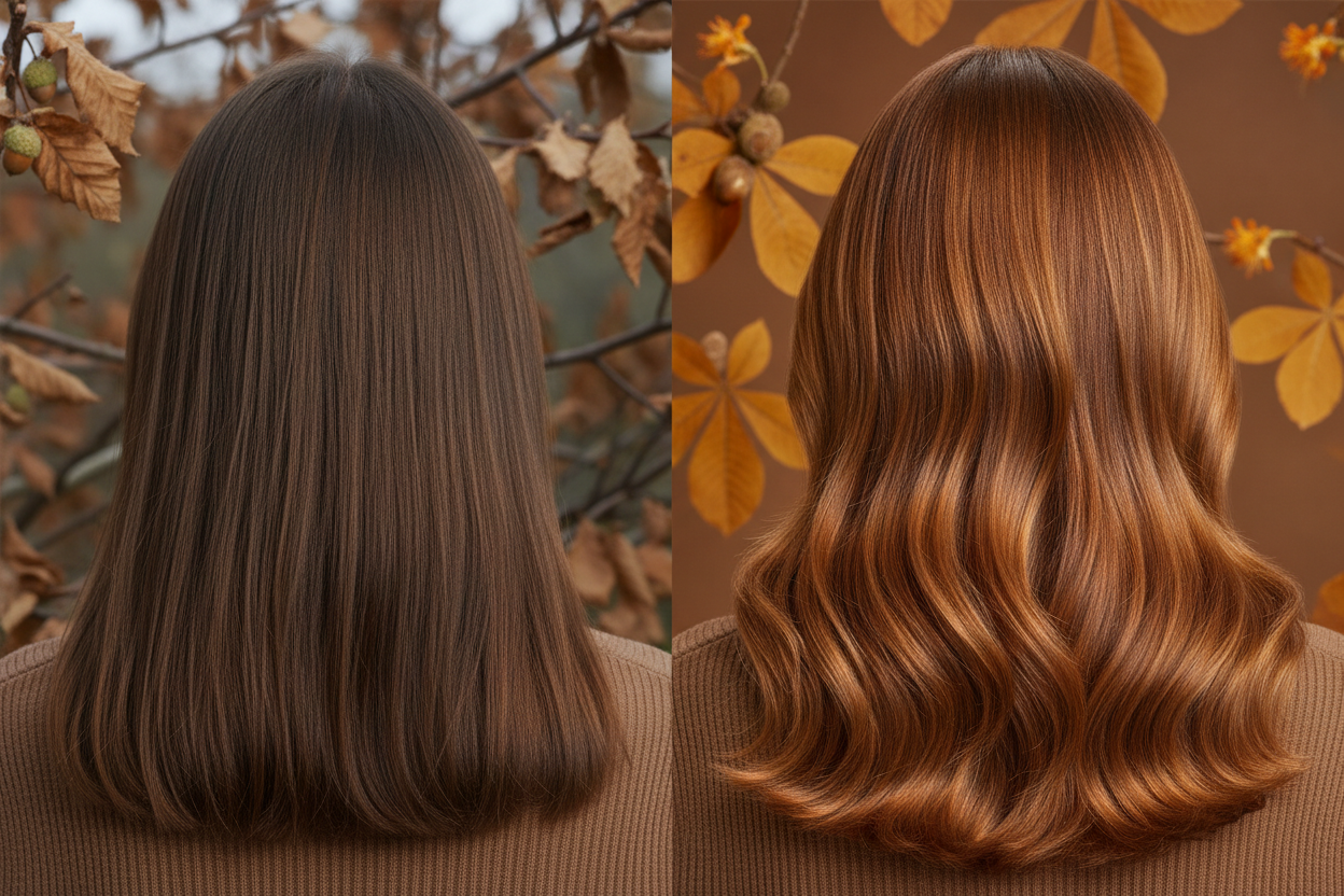 Warm Chestnut Before & After