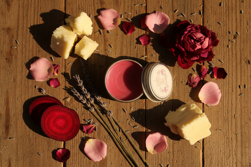 Whipped Lip Balm — Wood Flat Lay